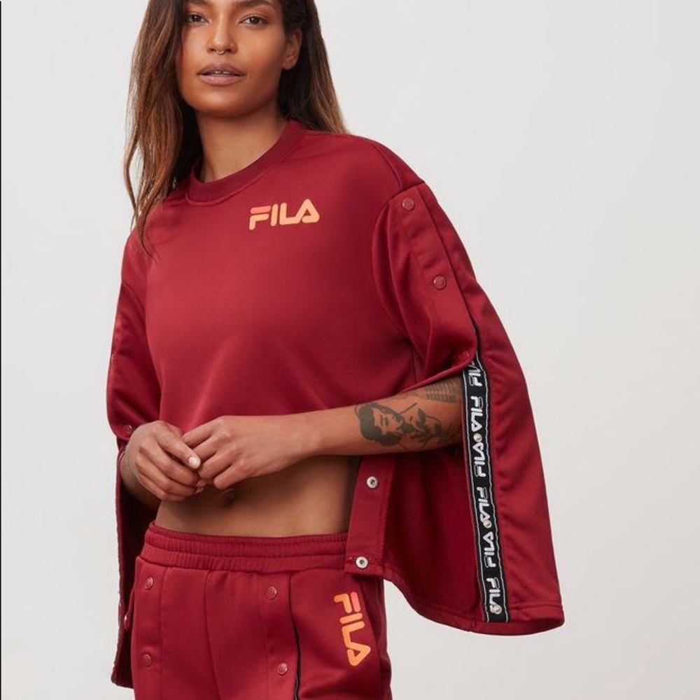 Fila Aurora Flared Crop Sweatshirt